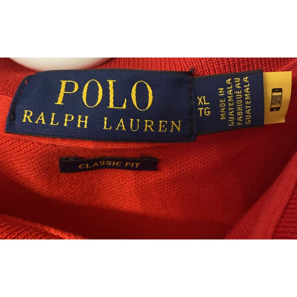 NWT Men's XL TG Polo Ralph Lauren Shirt Big & Tall Classic Fit Red Core Repleni - Picture 5 of 5